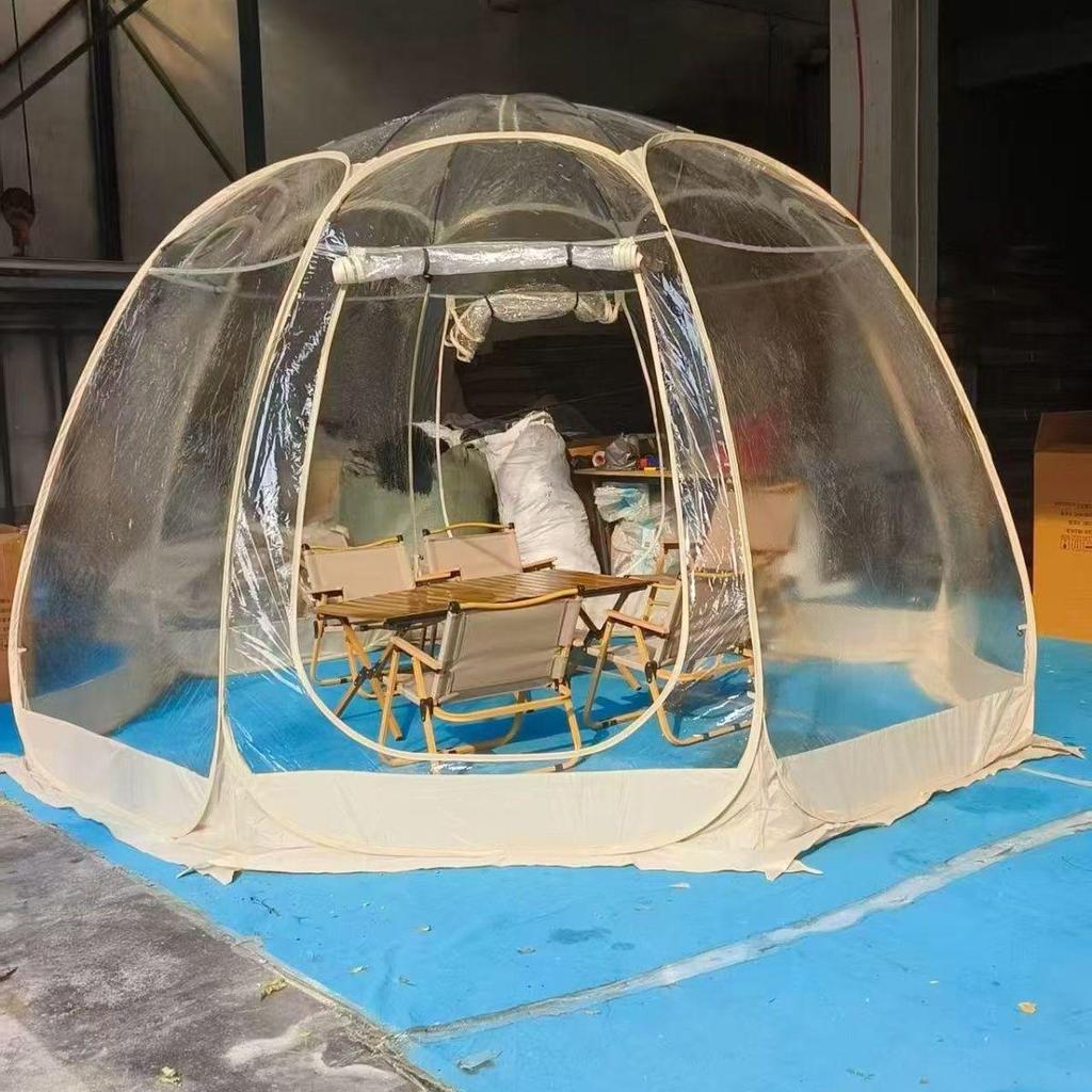 Starry Sky Transparent Bubble Tent: Cozy Outdoor Dining & Sunroom No-Setup Required