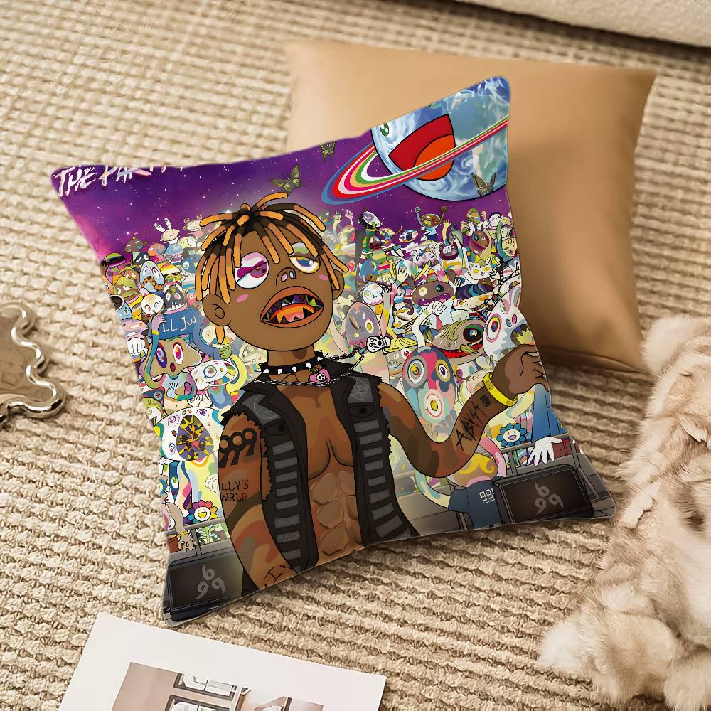 Sänger J-Juice WRLD-MT The Party Never Ends Kissenbezug Komfort Sofa Bett Seidig elegant Verdeckter Reißverschluss Dekorative Kissenhülle