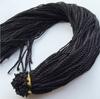 DIY Black Leather Necklace Cord with Lobster Clasp and Pendant Charm