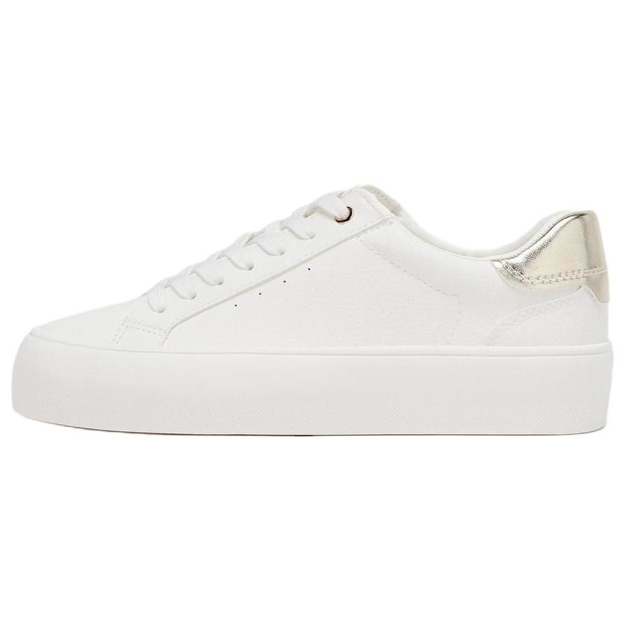 

Zara Женские кроссовки из искусственной кожи в стиле ретро с круглым носком, цветными блоками и низким верхом, белые 5455510001 35