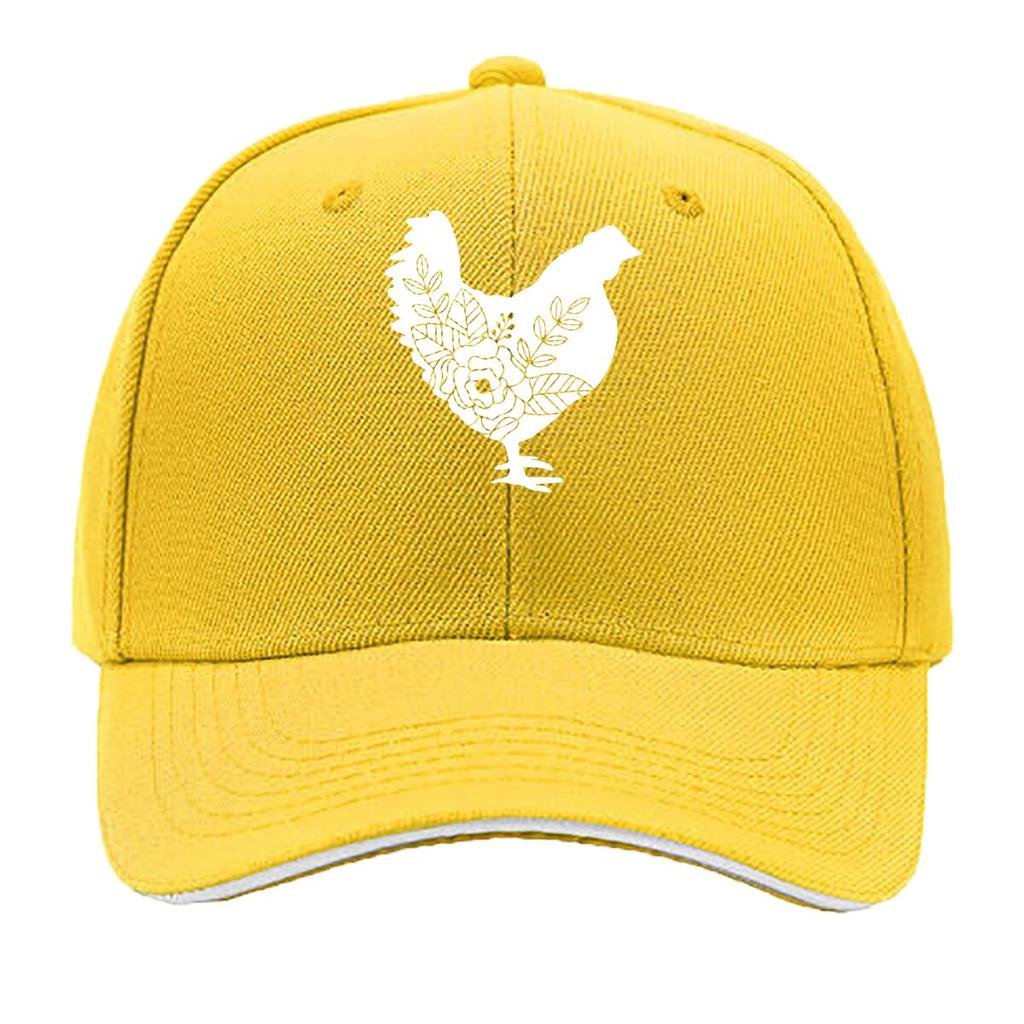 Decoração de Parede de Metal com Silhueta de Galinha Floral Chapéu Hip Hop Moda Esportes ao Ar Livre Boné de Baseball Sanduíche
