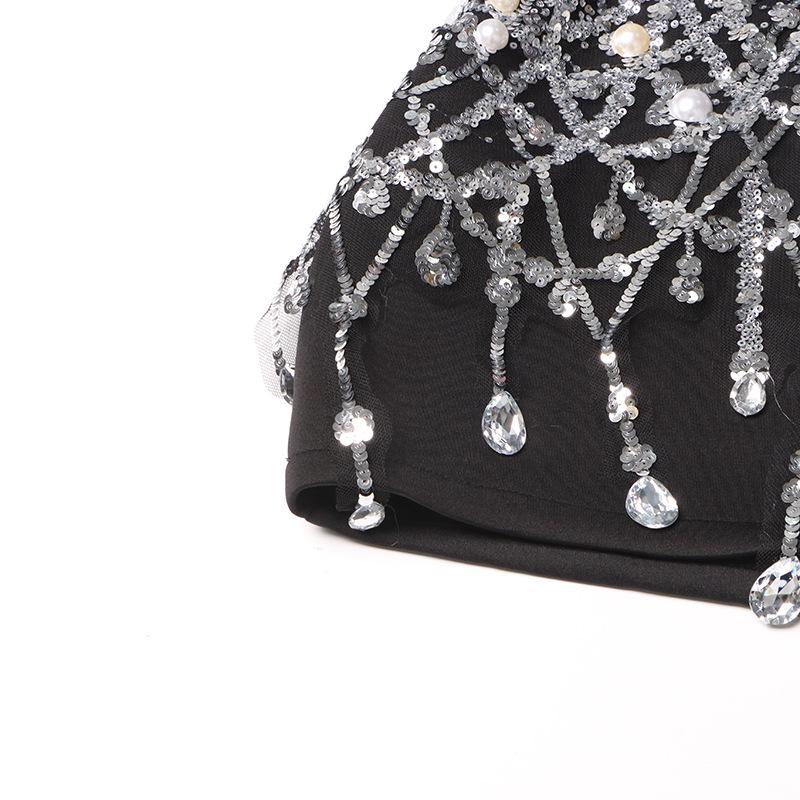 2025 Summer Socialite Style Rhinestone Waist-Slimming Outerwear for Women