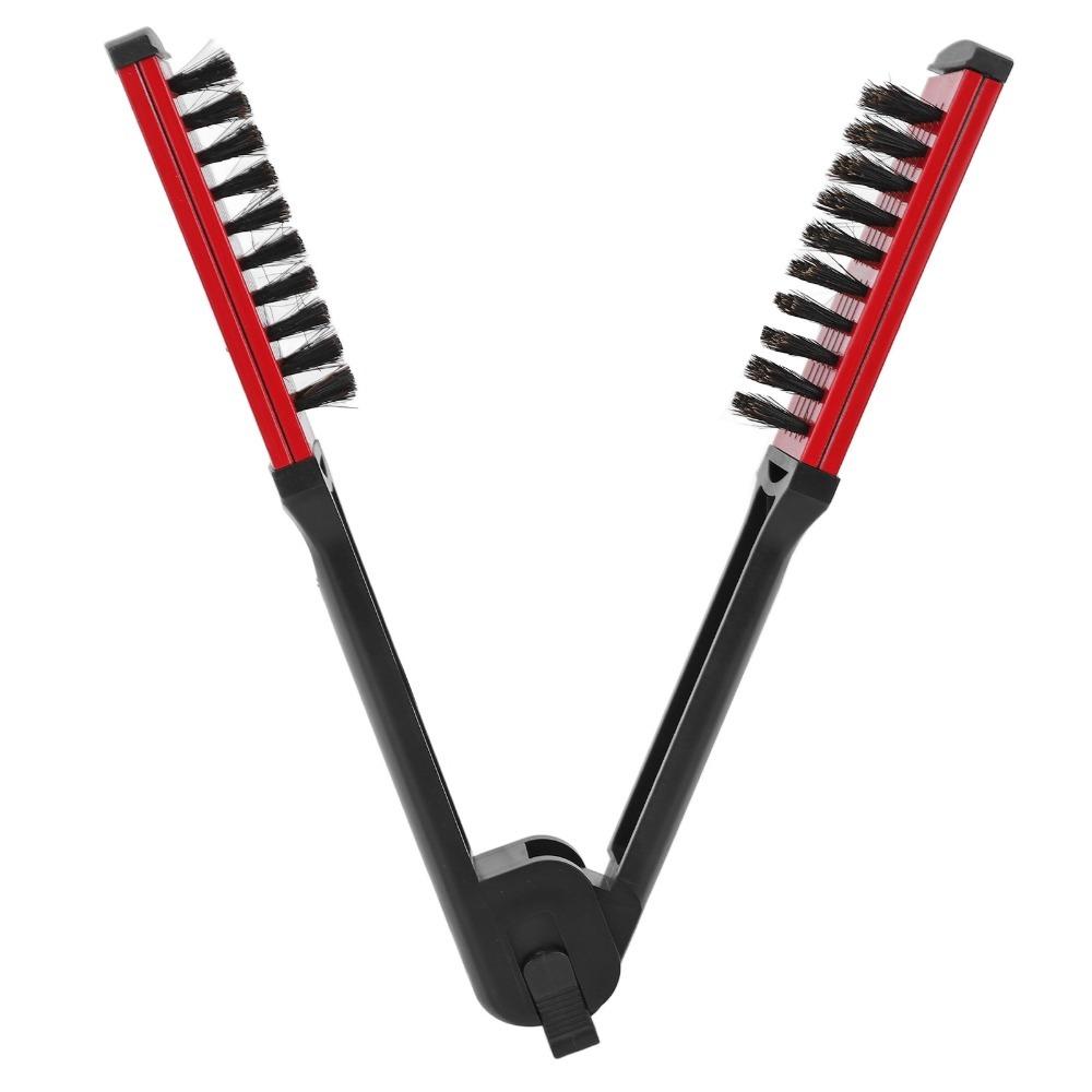 Heat Resistant Hair Straightener Brush Anti Static Double Sided Brush Straightening Comb  For Home
