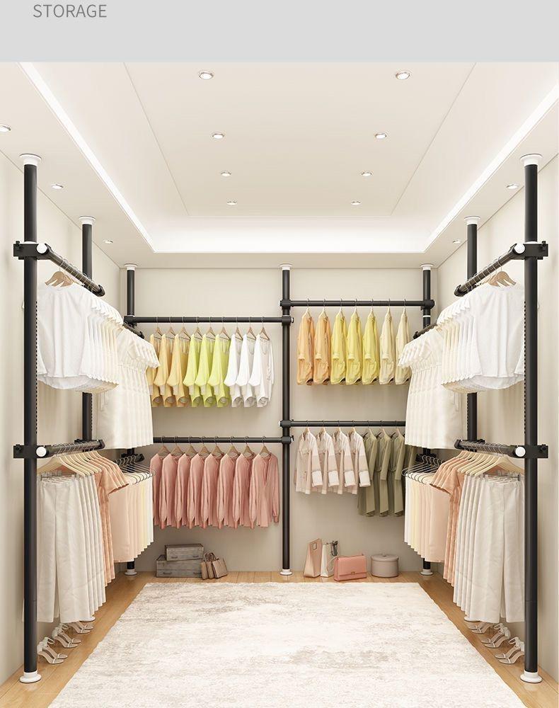 Wäscheständer und Aufhängeleiste für Balkon oder Schlafzimmer – Kein Bohren erforderlich.