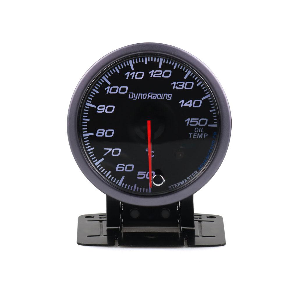 Dynoracing 60MM Black Face Oil Temp Gauge 50-150C White/Amber Light Peak Function Oil Temperature Gauge Car Meter with Sensor