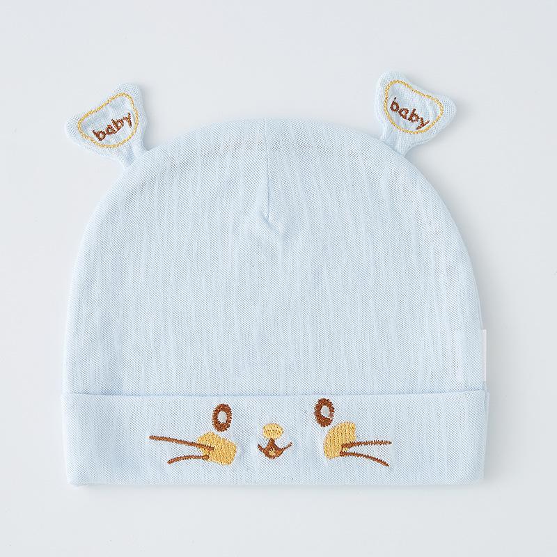 

Весна Осень Шапочка из чистого хлопка для новорожденных - Тонкая, Бесшовная, Защита родничка S (33 cm circumference, 0-4 months)