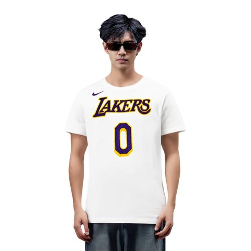 Nike No. 0 Alphanumeric Print American Casual Short-Sleeve T-Shirt for Men White