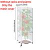 Fine Mesh Plant Netting Cover Breathable Tear Resistant Tomato Cage Cover Zipper Closure Square Shape Plant Protection Net