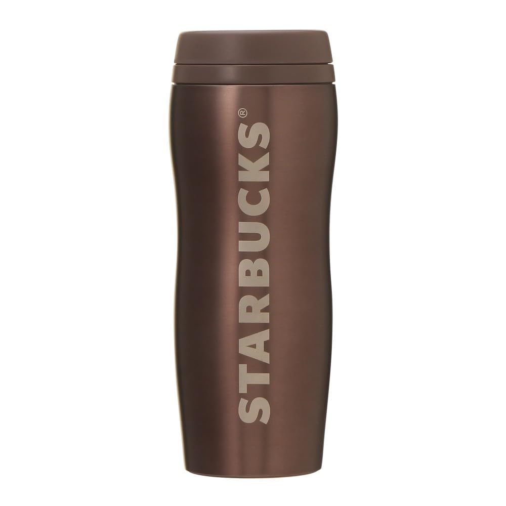 

STARBUCKS Curved Stainless Steel Bottle, Brown, 355ml, Starbucks Tumbler, Coffee, Gift, Water Bottle, 2024, Brown