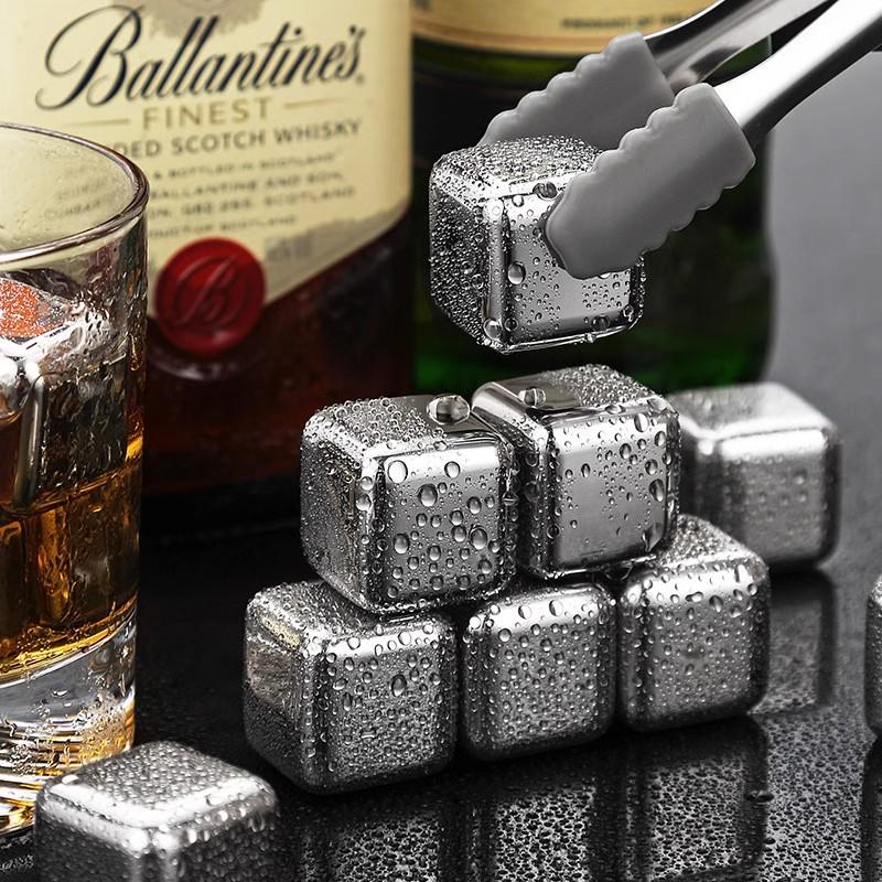 304 Food Grade Stainless Steel Square Ice Cubes for Quick Freeze, Wine, Water, Whiskey, Household Use