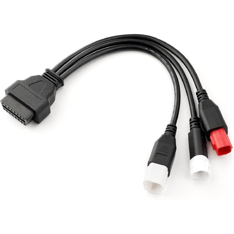3-In-1 OBD2 Diagnostic Adapter For Yamaha Kline Euro5 Motorcycle Honda CRF KTM,3Pin+4Pin+6Pin To 16Pin Multiple Select Diagnostic Connector
