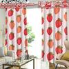 2D FLAT PRINTING 2pcs Curtains (Without Rod) Red Strawberry Illustrations Contemporary Modern Curtains Yarn Curtains Outdoor