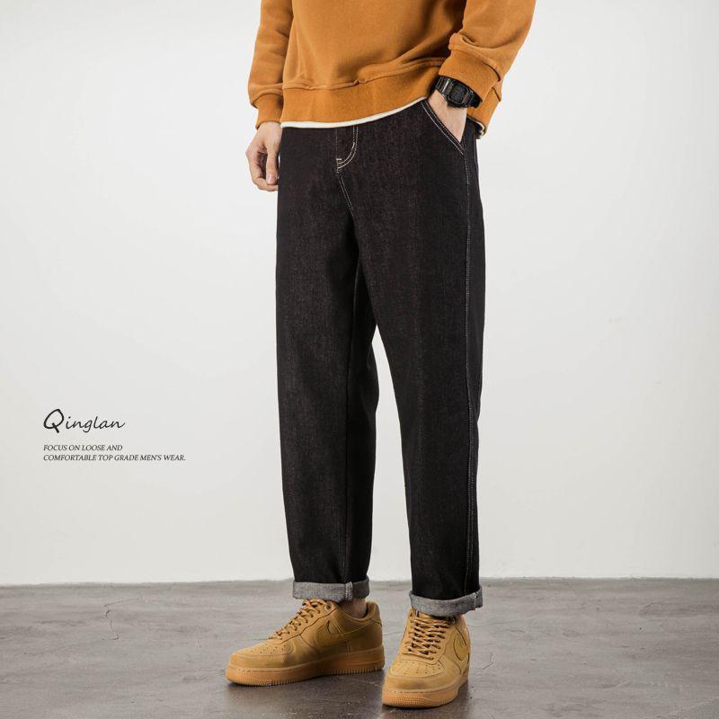 Pánské ležérní retro punkové harémové džíny - Volný střih, Široká nohavice, Design se stahovací šňůrkou