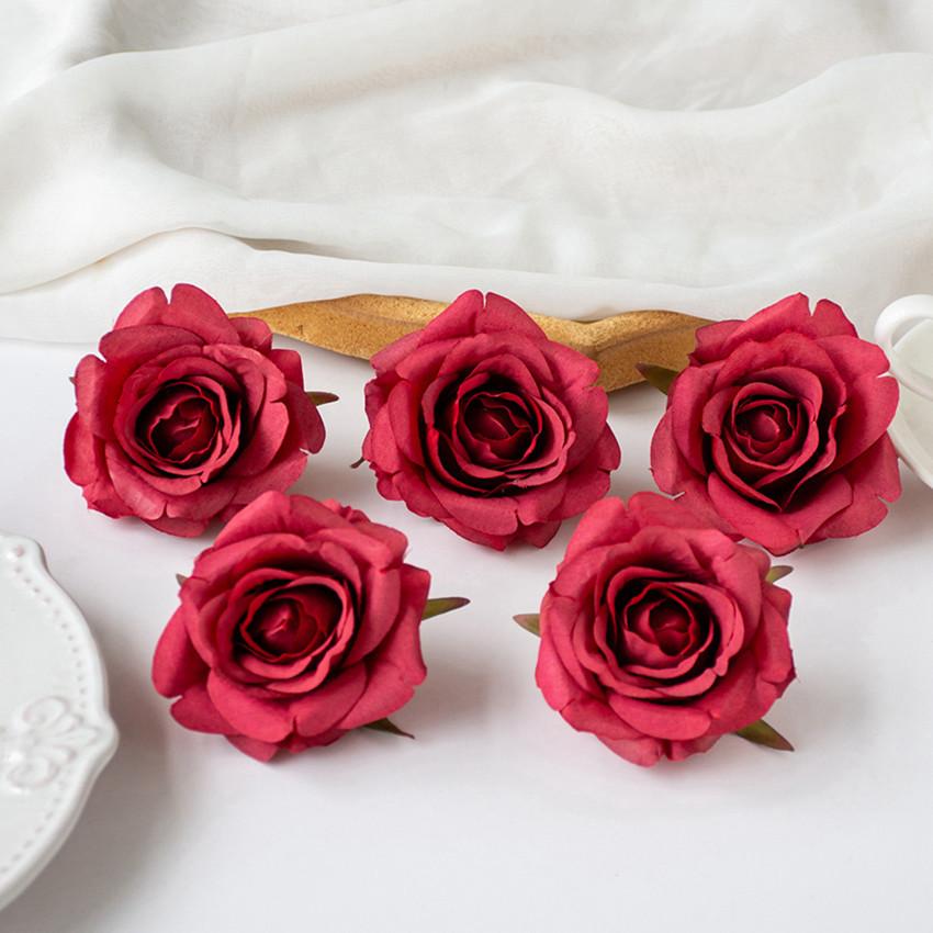 Artificial Flowers Silk Rose Wedding Bridal Bouquet Home Room Table Yard Outdoor Garden Festival Wreath Wall DIY Gifts Candy Box