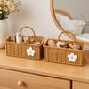 Imitation Rattan Wall Mount Basket Woven Storage Basket  For Ginger Garlic Onion Snacks