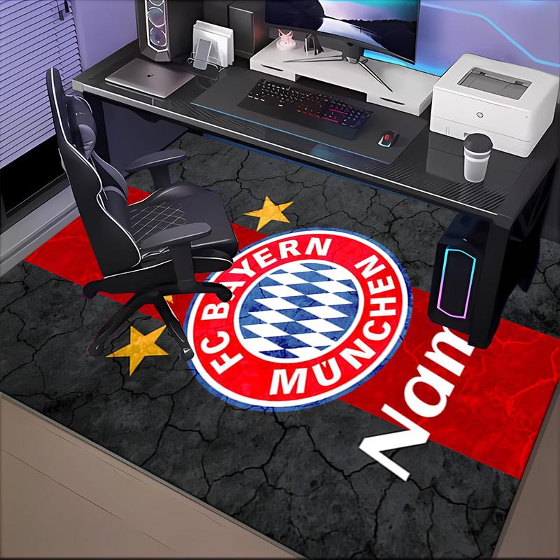 Custom Name Bayern Crest Rug Game Carpet, Floor Mat for Bedroom Living Room Entryway Rug, Home Decor Idea Gift for Christmas birthday