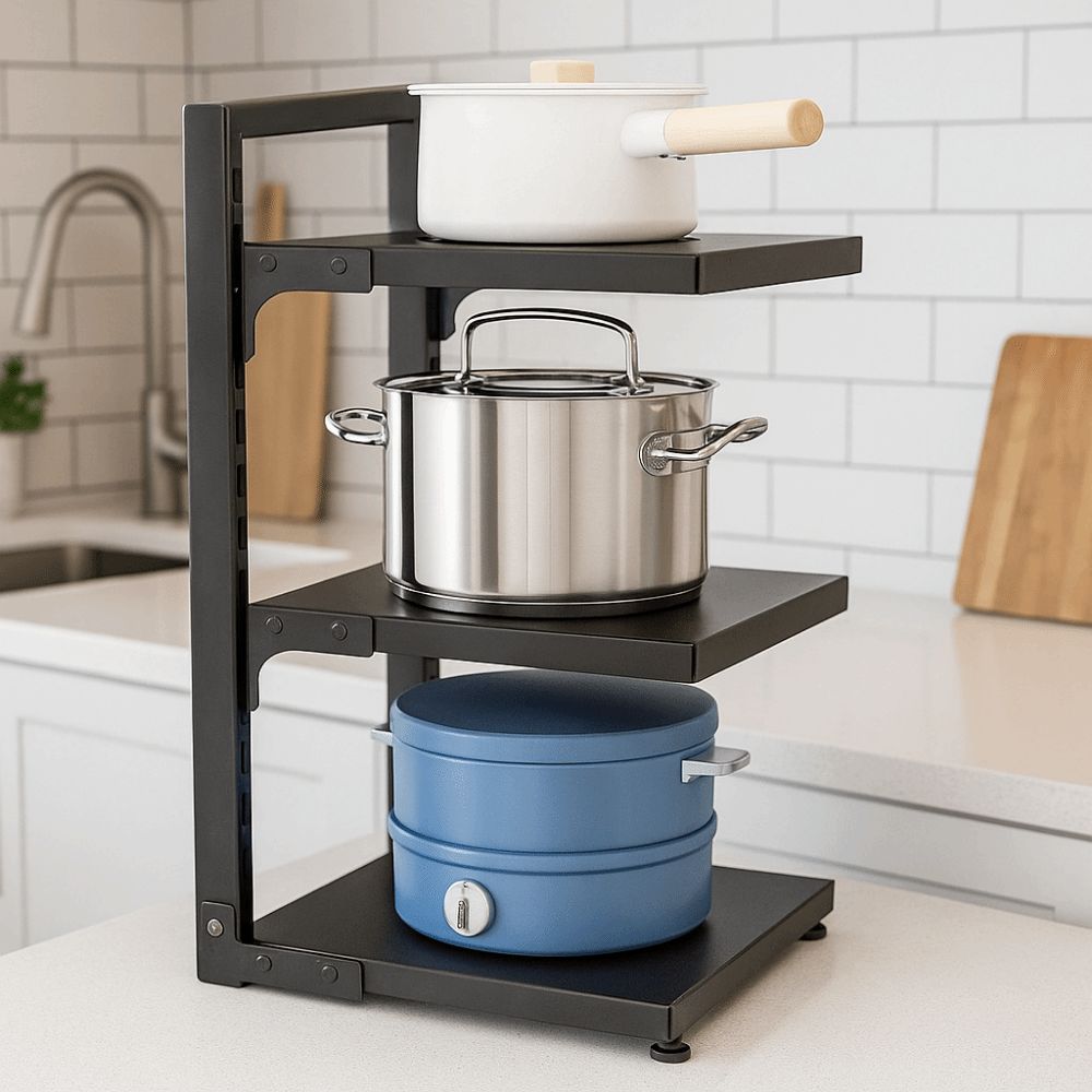 Free Layering Multi-layer Storage Racks Adjustable Pot Storage Rack Sink Storage Organizer  Kitchen