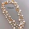 French Retro Glass Pearl Flower Necklace: Versatile High-End Sweater Chain for Women