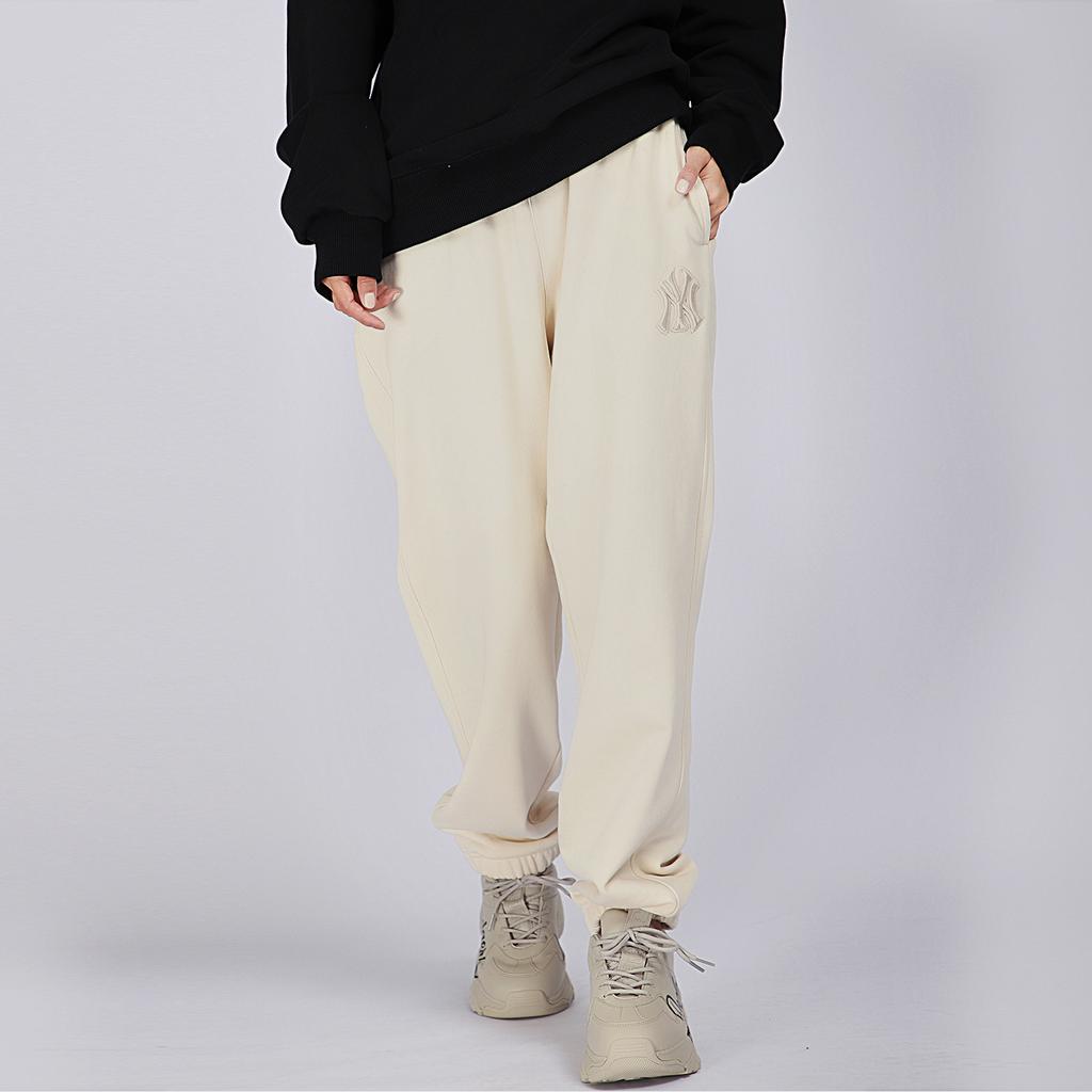 New MLB Knitted Sweatpants Women's Cream 3FPT00114-50CRS