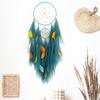 Handcrafts Feathered Dreamcatchers Ornament with Pampas Grass and Colorful Beads Hanging Decors for Home Wall Decoration