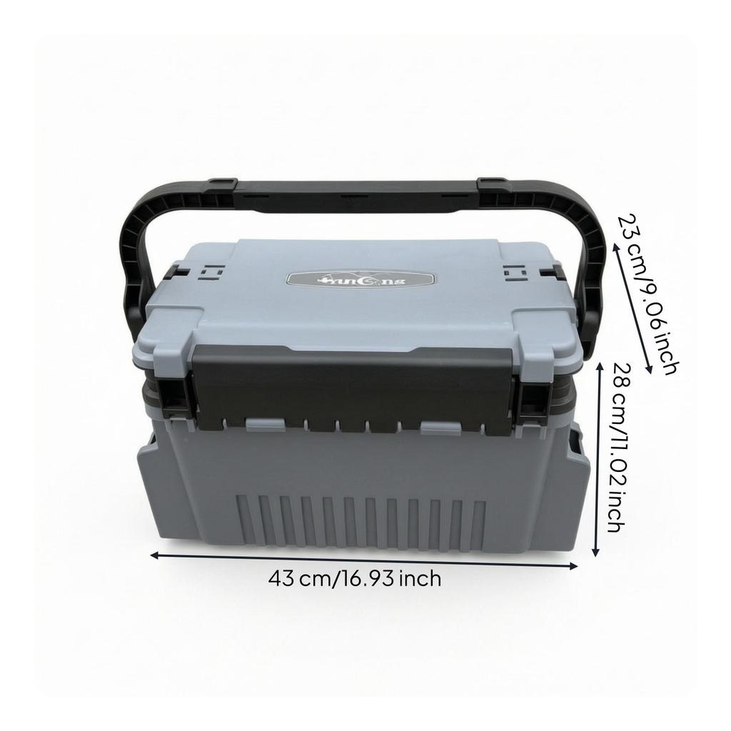 Fishing Tackle Box Heavy-Duty Hard Shell Long-Lasting for Fishermen