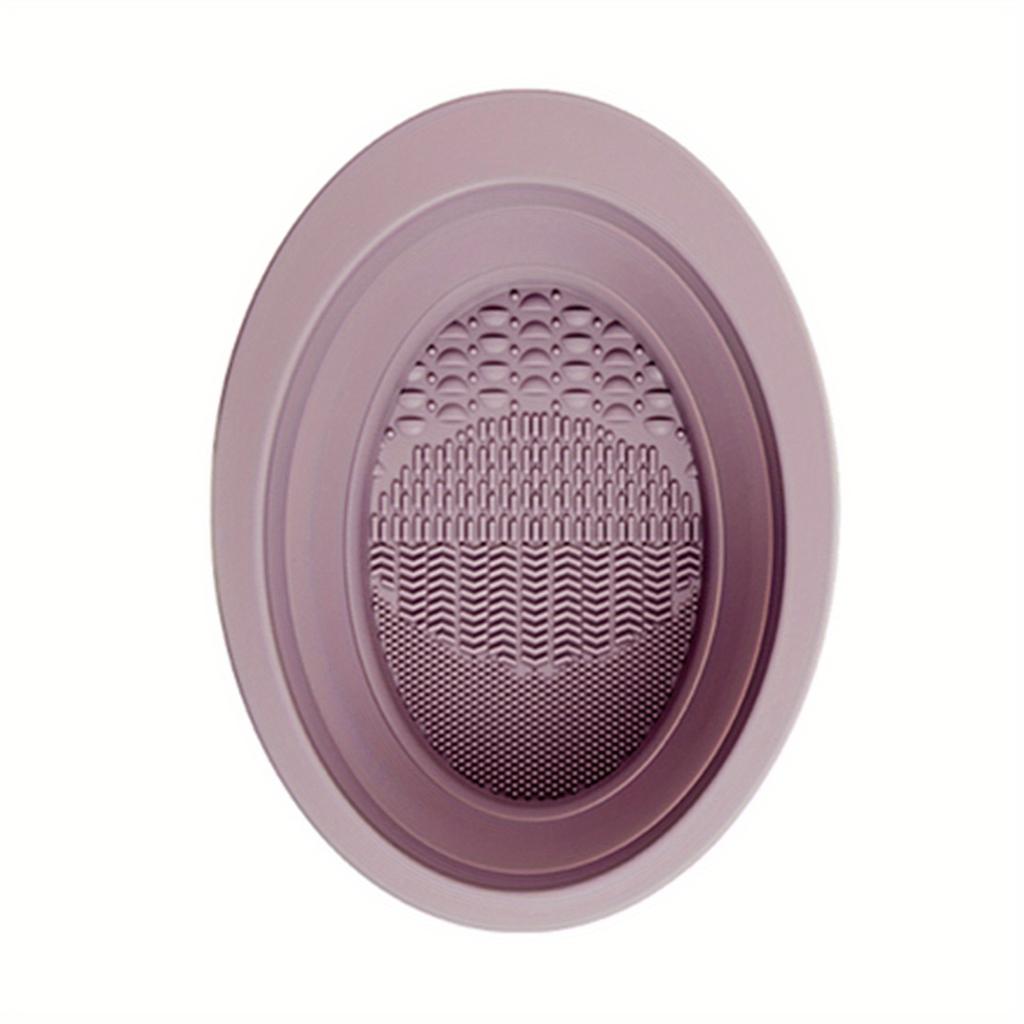 Makeup Brush Puff Cleaning Bowl Silica Gel Foldable Portable Beauty Egg Cleaning Tool For Women