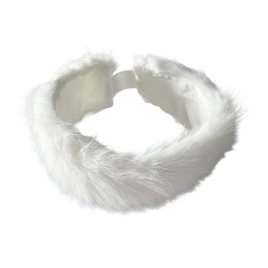 Artificial Hair Band Elastic Imitation Fox Fur Headband Wide Edge Design No Dome Coldproof Winter Hair Tie