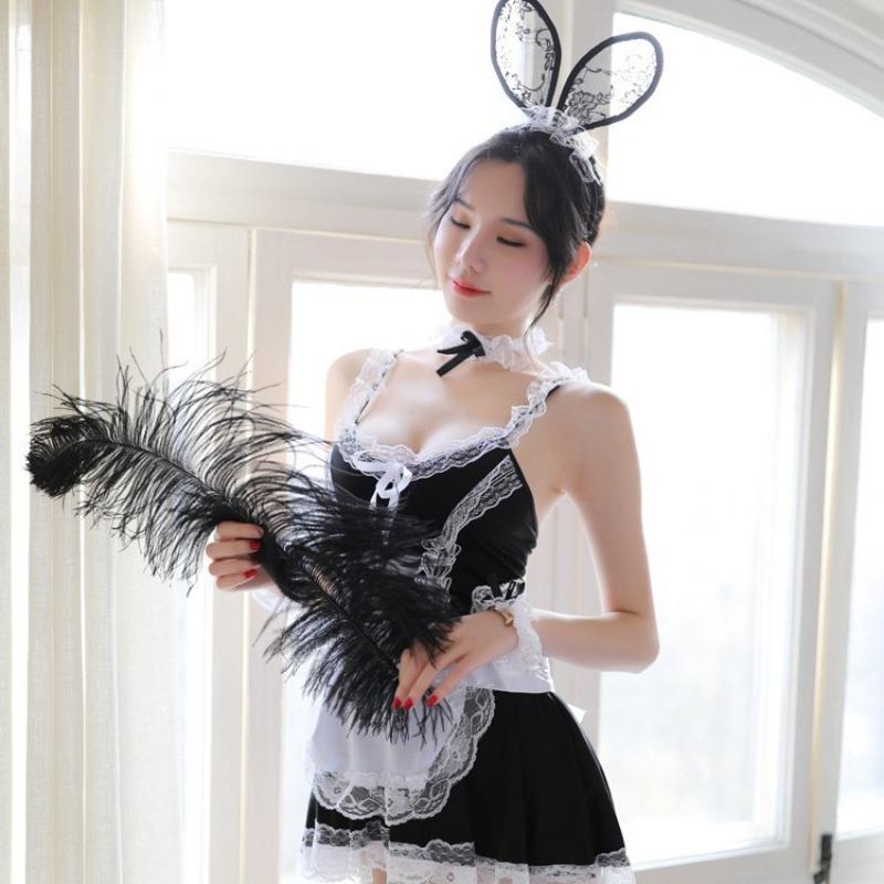 New sexy lingerie sexy maid uniform maid bunny character lace suit