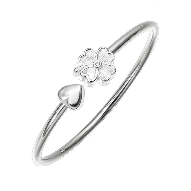 Modna nowa czterolistna koniczyna bransoletka damska wysokiej jakości prosta okrągła bransoletka biżuteria ręczna