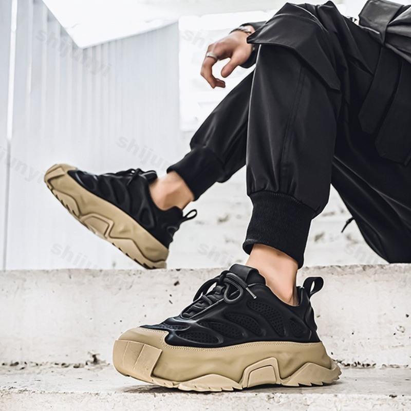 Fashion Men's Fashion Trend Versatile Casual Thick Sole Sports Shoes 2025 Autumn New Mesh Breathable Comfortable Low Top Chunky sneakers