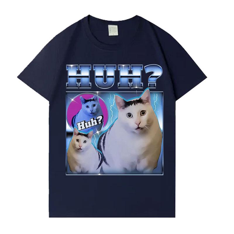 2026 Huh Meme Cat T Shirts Funny UnisexWomen Short SleeveTshirt Trendy Summer Aesthetic ONeck Loose Tops High Quality Tees Shirts