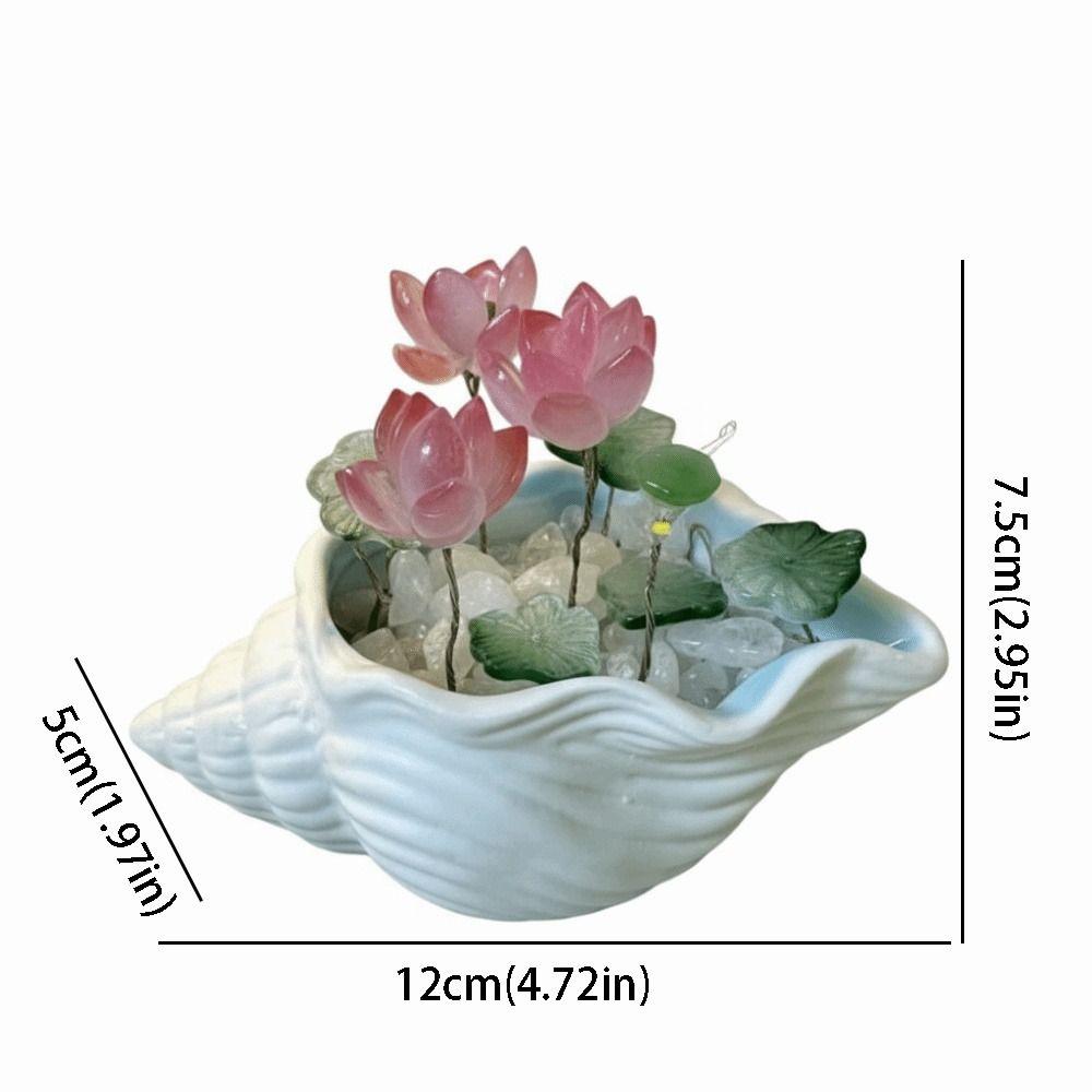 Small Size Sea Shell Glass Lotus Lotus Design Lotus Night Light DIY Lotus Lamp  Birthday Gift