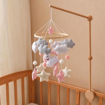 Nursery Mobiles Felt Soft Sensory Boho Rotating Kids Crib Toys Mobile For Bassinet For Home Bedroom Living Room Sleeping