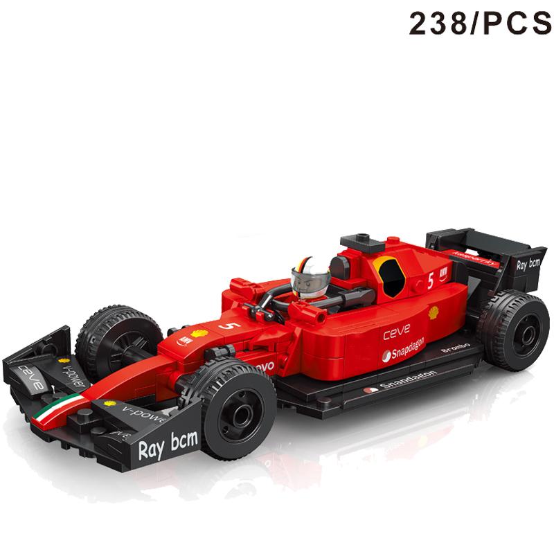 Tehnic Formula 1 Race Car F1 Speed ​​Champions Blocuri de construcție City Rally Super Racers Model de vehicul Cărămizi Jucării pentru copii Cadouri