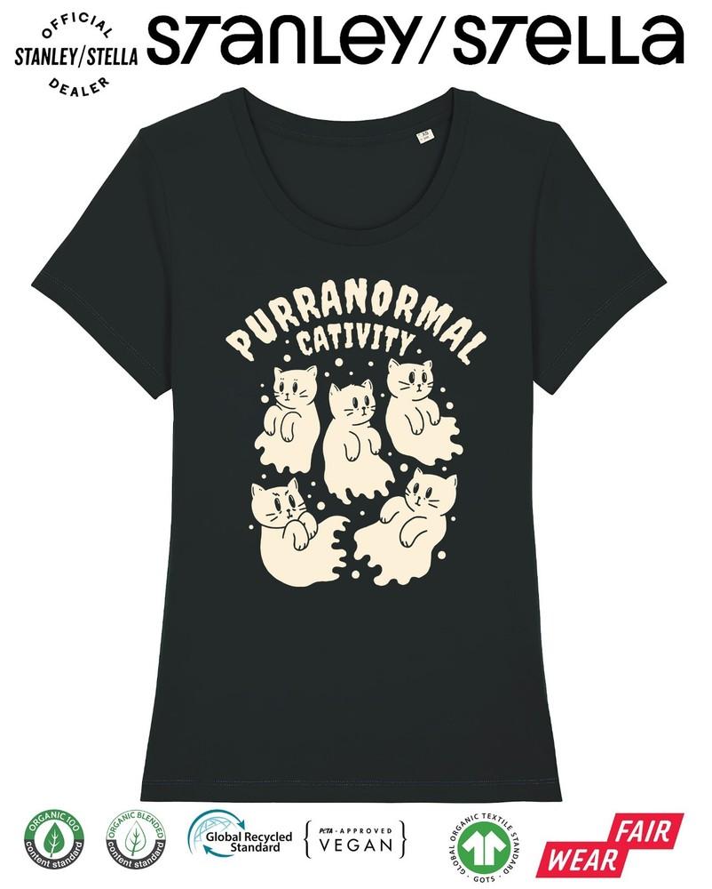 

Purranormal Cativity Funny Cat T-Shirt Womens / Premium Quality L