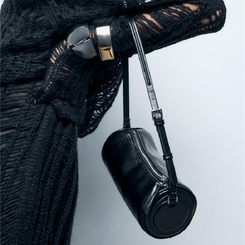 Geantă clasică din piele pentru femei, geantă retro crossbody, culoare uni, formă versatilă