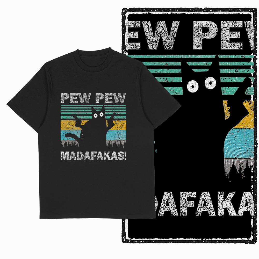 COOLMIND 100% Cotton Short Sleeve Cool Cat Print Men Tshirt Casual Summer Loose Men Cat T Shirt o-neck t-shirt Men Tee Shirts