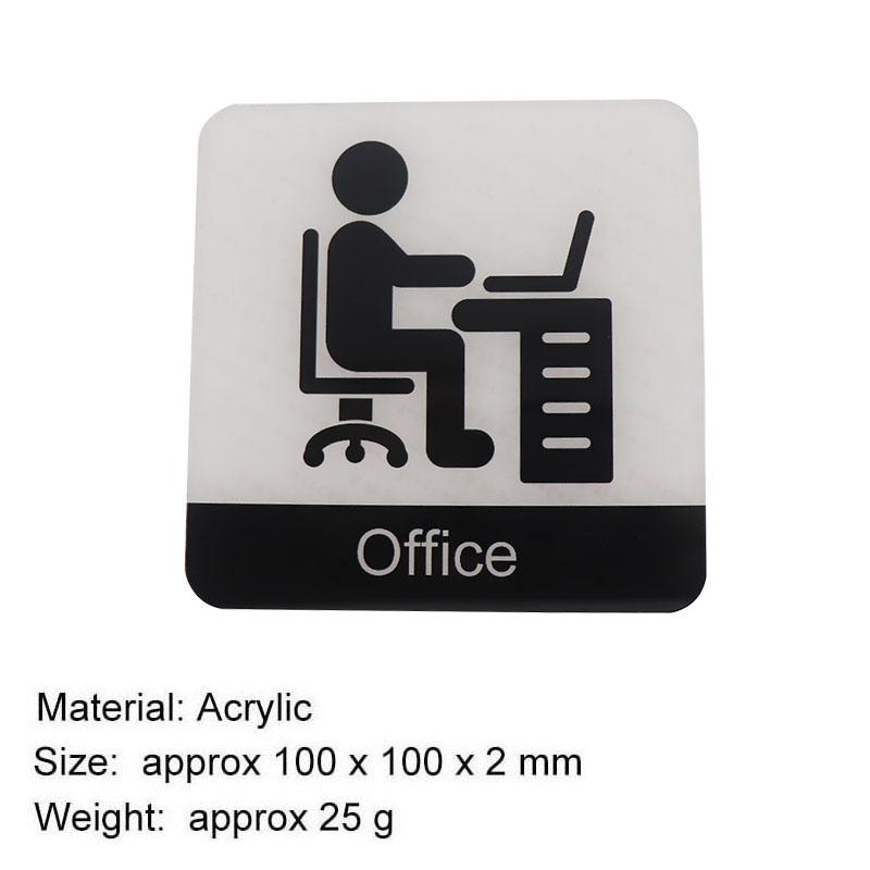 Pop Black Acrylic Creative Signage Office Sign Wall Label Sticker Warning Badge for Office Buildings Corporate Parks School