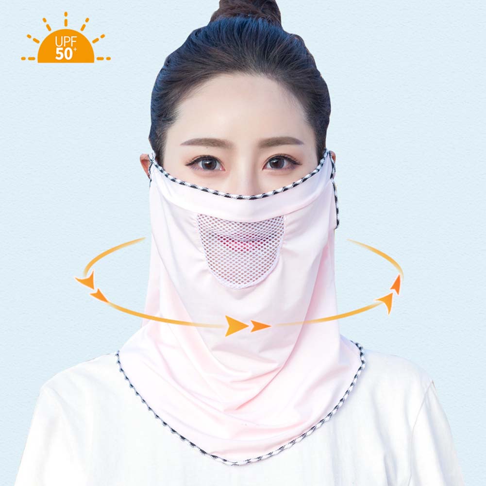 Outdoor Ice Silk Sun Protection Neck Protection Riding Mouth Mask Scarf Neck Mask Face Cover