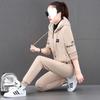 Women's Winter and Autumn Thick and Warm Padded Casual and Sporty Two-piece Set in Large Size
