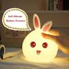 Night Light Cute Rabbit Colorful Light Voice Controlled Clap Lamp Pat Lamp Night Feeding Baby Bedroom and Kid's Christmas Gift