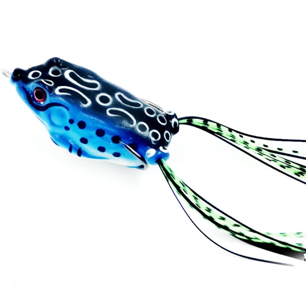 2PCS 3D Eyes Frog Lures 12g Weight Plastic Fishing Lure Durable Soft Tube Bait Wild Fishing