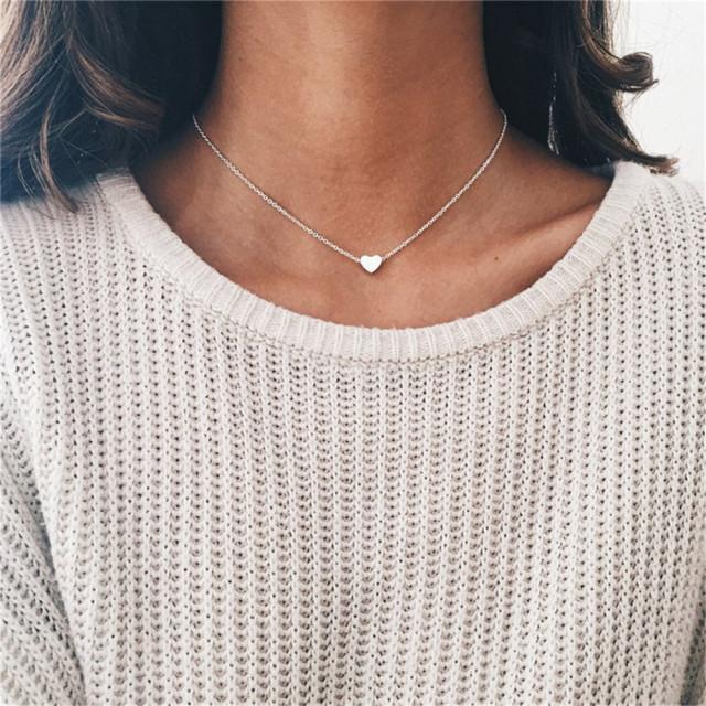 Trend Double Layer Star Moon Pendant Necklace For Women Girl Clavicle Chain Eight-pointed Star Necklace Simple Jewelry Gift