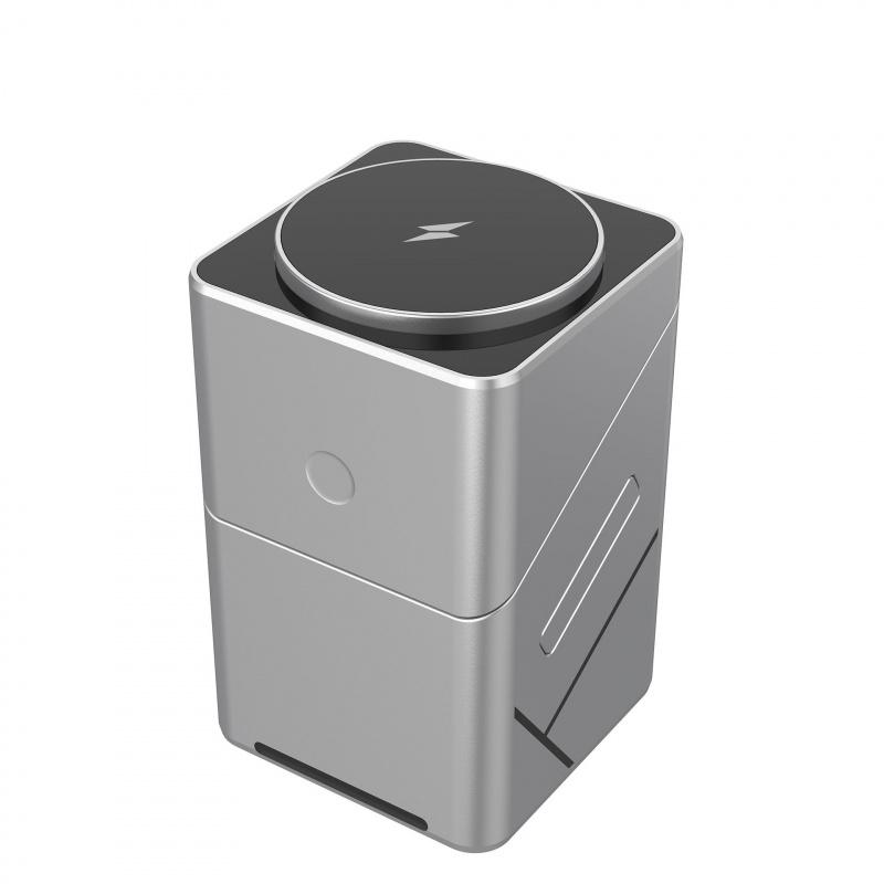 Stazione di Ricarica Wireless Magnetica 3 in 1 Qi2 per iPhone 12/13/14/15/16/17 Apple Watch AirPods Ricarica Rapida 15W