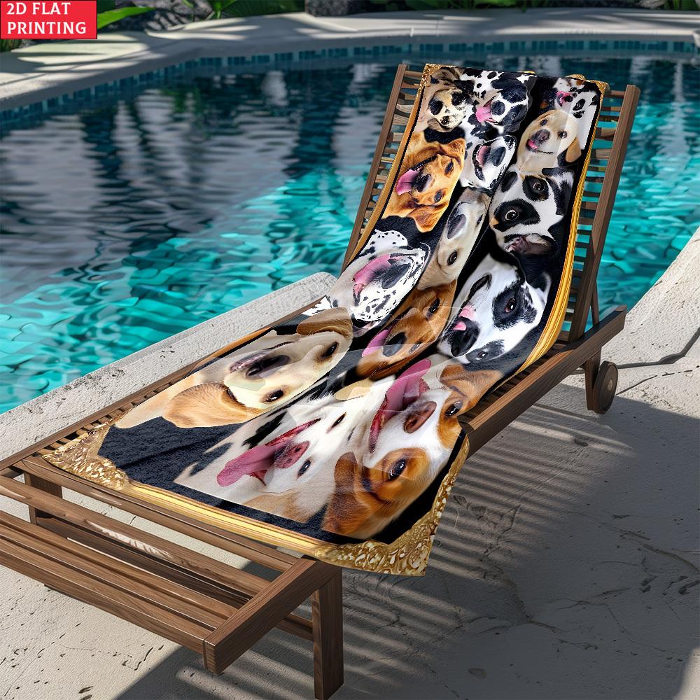 1PC Group of Dogs Extra Large Beach Towel Ultra Soft Quick Dry Microfiber Sand Free For Swimming Pool Yoga Travel Beach Accessor