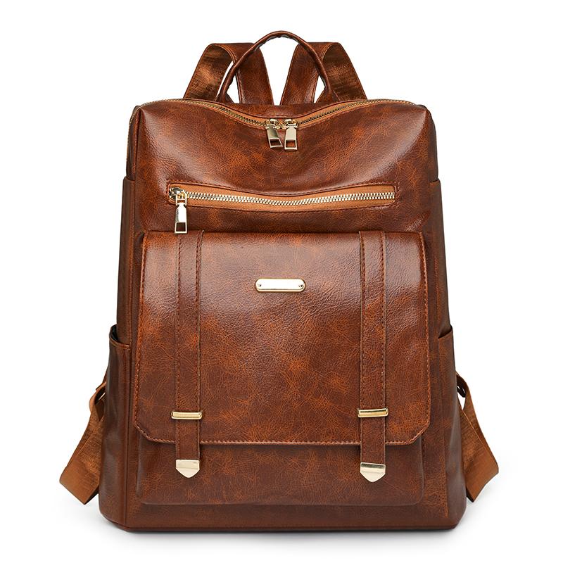 PU Rucksack Retro Großer Fassungsvermögen Rucksack Damen Reisetasche