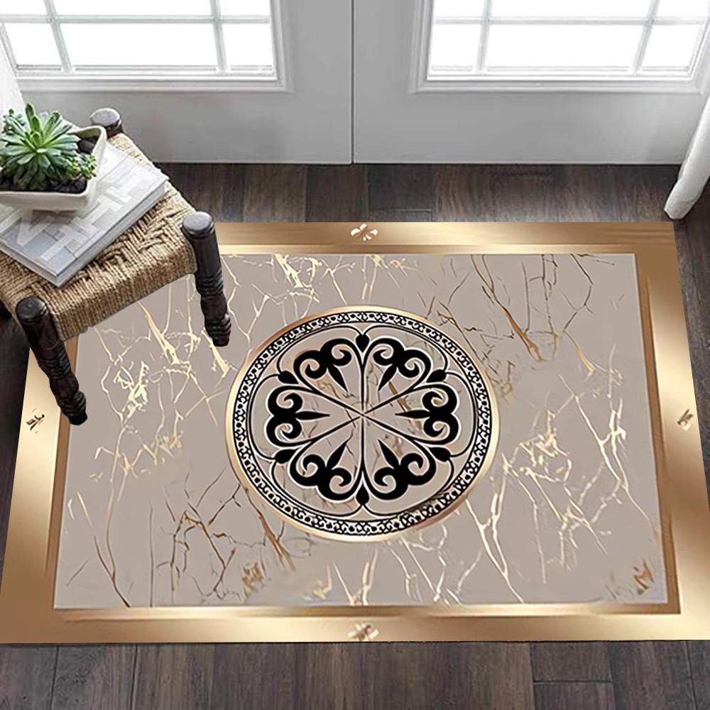 Greek Key Pattern Rug Decoration,Carpet,Living Room,Bedroom, Non-slip,Square rug