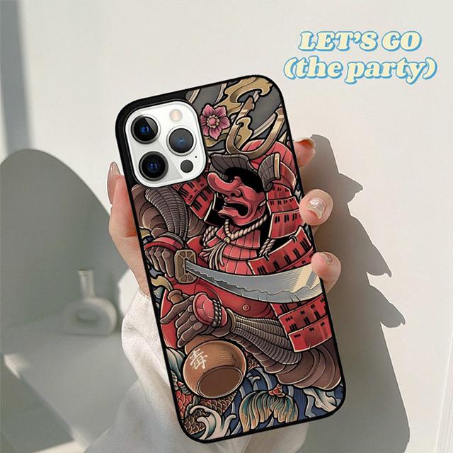 Japanese Oni Hannya Demon Mask cool Phone Case Cover for iPhone 17 Air 16 16e 15 12 11 13 14 Pro Max Apple Plus Coque
