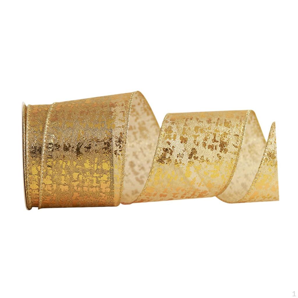 2,5 Zoll breites Weihnachtsband mit Draht zum Basteln und Dekorieren