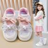 Girls' White Hollow-out Sneakers for children2026New Summer Breathable Princess Sneakers with Soft Soles for Students